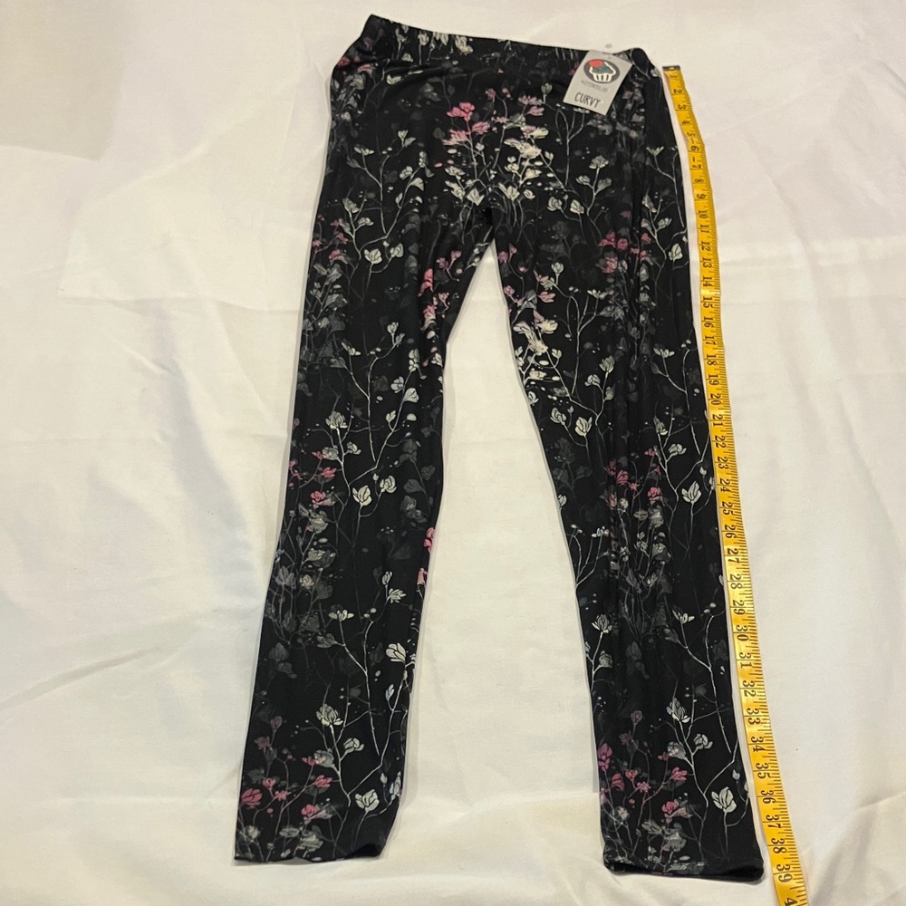 Floral Black Leggings